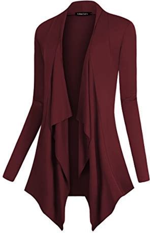 Urban CoCo Women's Drape Front Open Cardigan