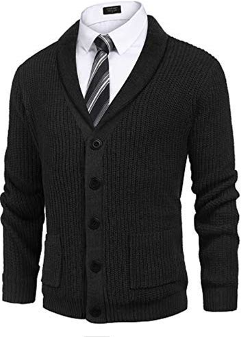 COOFANDY Men's Knitted Cardigan Sweater